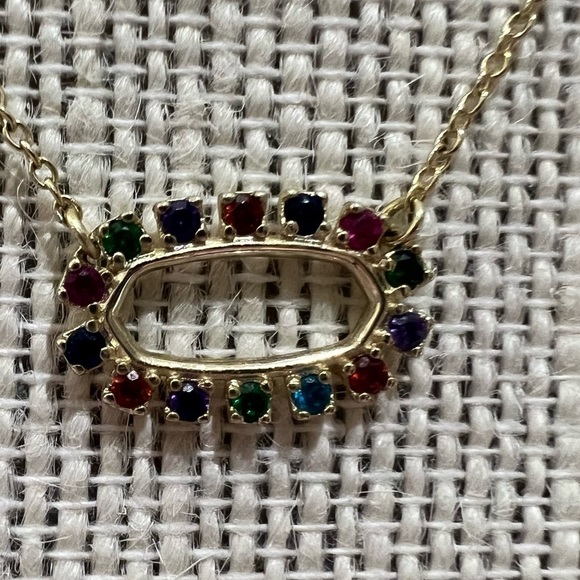 Kendra Scott Jewelry - 𝅺KENDRA Scott Multi stone Necklace 18” with Slider Clasp EUC